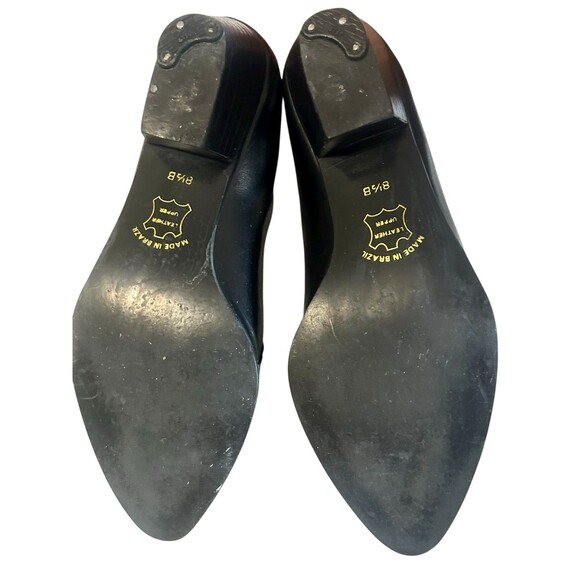 Wild Pair Vintage BlackLeather Women’s 8.5B Western Mules Booties Pointed Y2K - Picture 12 of 13